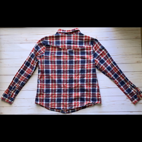 FOREVER 21 Woman's Red/Blue/White Square Button - Picture 2 of 4